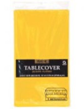Yellow Sunshine Rectangular Plastic Table Cover, 54" x 108"