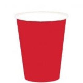 Apple Red Paper Cups, 9oz.