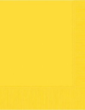 Yellow Sunshine 2-Ply Beverage Napkins- 50 count