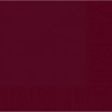 Burgundy 2-Ply Beverage Napkins- 50 count