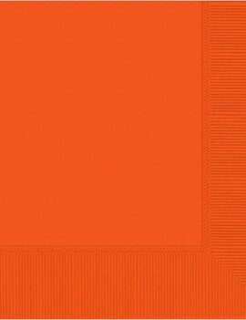 Orange 2-Ply Luncheon Napkins - 50 count