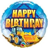 Happy Birthday Construction Zone Balloon, 18"