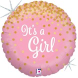 It's a Girl Glitter Balloon, 18"