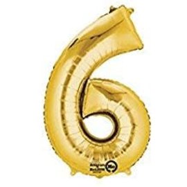 16" Number 6 - Gold