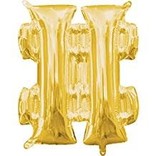 16" Symbol Number Sign Gold