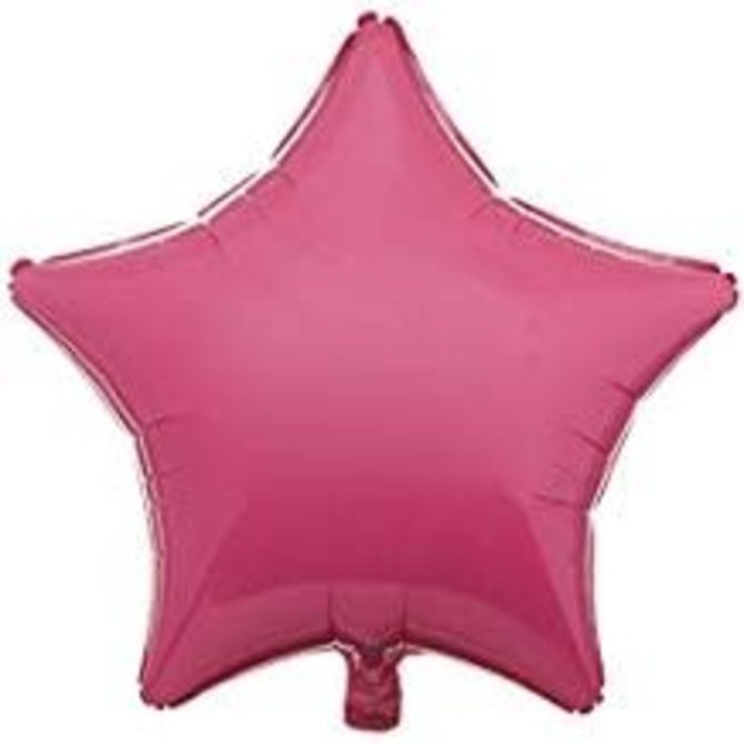Bubblegum Pink Star Balloon, 19"