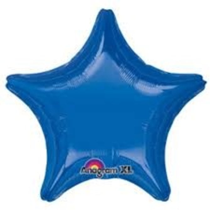 Dark Blue Star Balloon, 19"