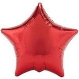 Metallic Red Star Balloon, 19"