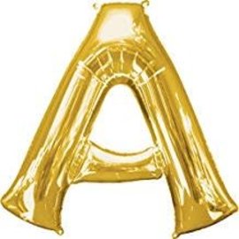 34" Letter A Gold Balloon