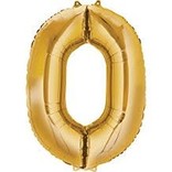 34'' 0 Gold Number Shape Balloon