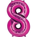 34'' 8 Pink Number Shape Balloon