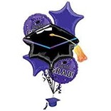 Purple Graduation Bouquet Package