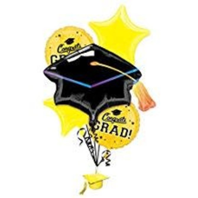 Yellow Graduation Bouquet Package (helium Included) - Pop! Party Supply