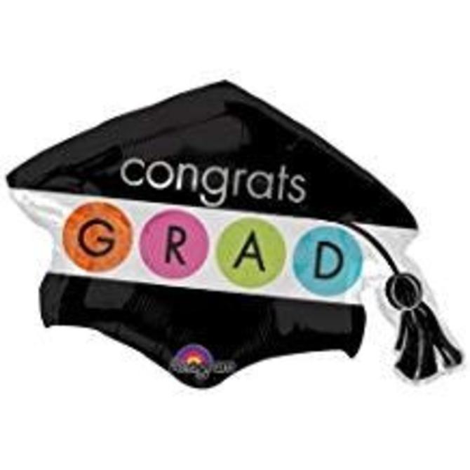 Congrats Grad Cap and Tassel Balloon, 31"