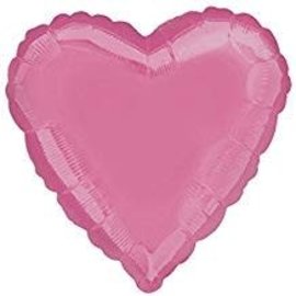 Bright Bubblegum Pink Heart Balloon, 18"