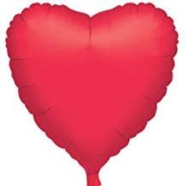 Metallic Red Heart Balloon, 18"