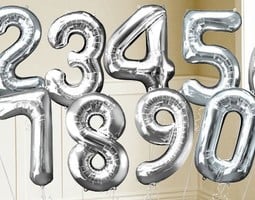 34" Silver Numbers