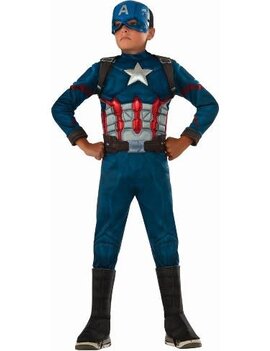 Boys Captain America Deluxe Muscle Chest (#66)