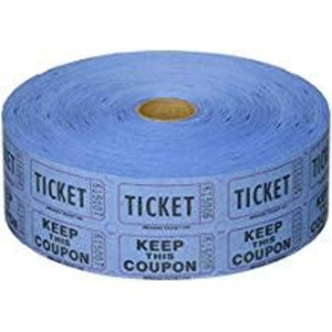 Blue Double Ticket Roll, 2000ct