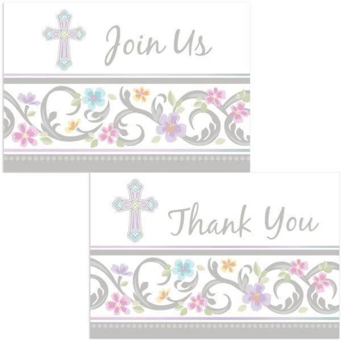Blessed Day Invite & Thank You Card Set