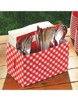 Picnic Party Cardboard Utensil Caddy