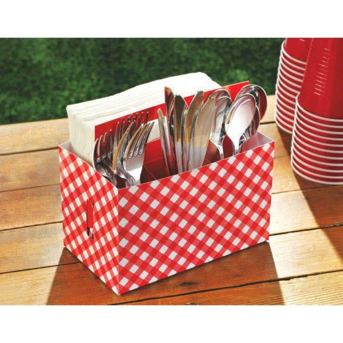 Picnic Party Cardboard Utensil Caddy