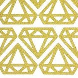 Gold Glitter Diamond Sticker Sheet 12ct