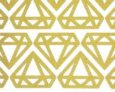 Gold Glitter Diamond Sticker Sheet 12ct
