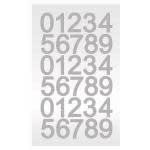 Silver Diamond Number Sticker Sheet 30ct.