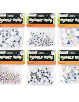 Craft Googly Eyes, 6 Sizes