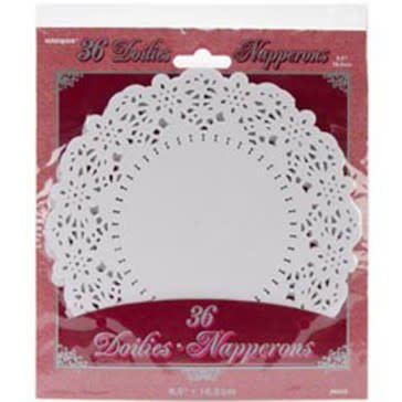 36 6.5'' White Doilies