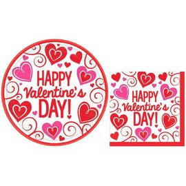 Valentine Fun Party Impressions Value Pack                       30 - 9" Plates     30 - Luncheon Napkins     60 in a package