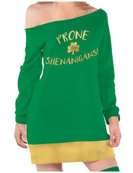 St. Patrick's Day Green Off The Shoulder Tunic