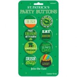 St. Patrick's Day Party Buttons 8ct