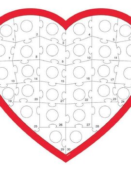 Heart Activity Kit         Contains: 1 Heart, 31" x 35" 30 puzzle pieces