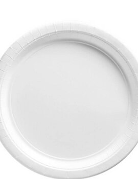 Frosty White Paper Plates, 9"