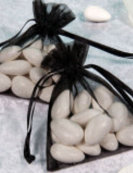 Black Organza Bags-24ct