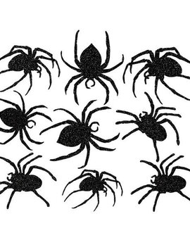 Glitter Paper Spider Cutouts