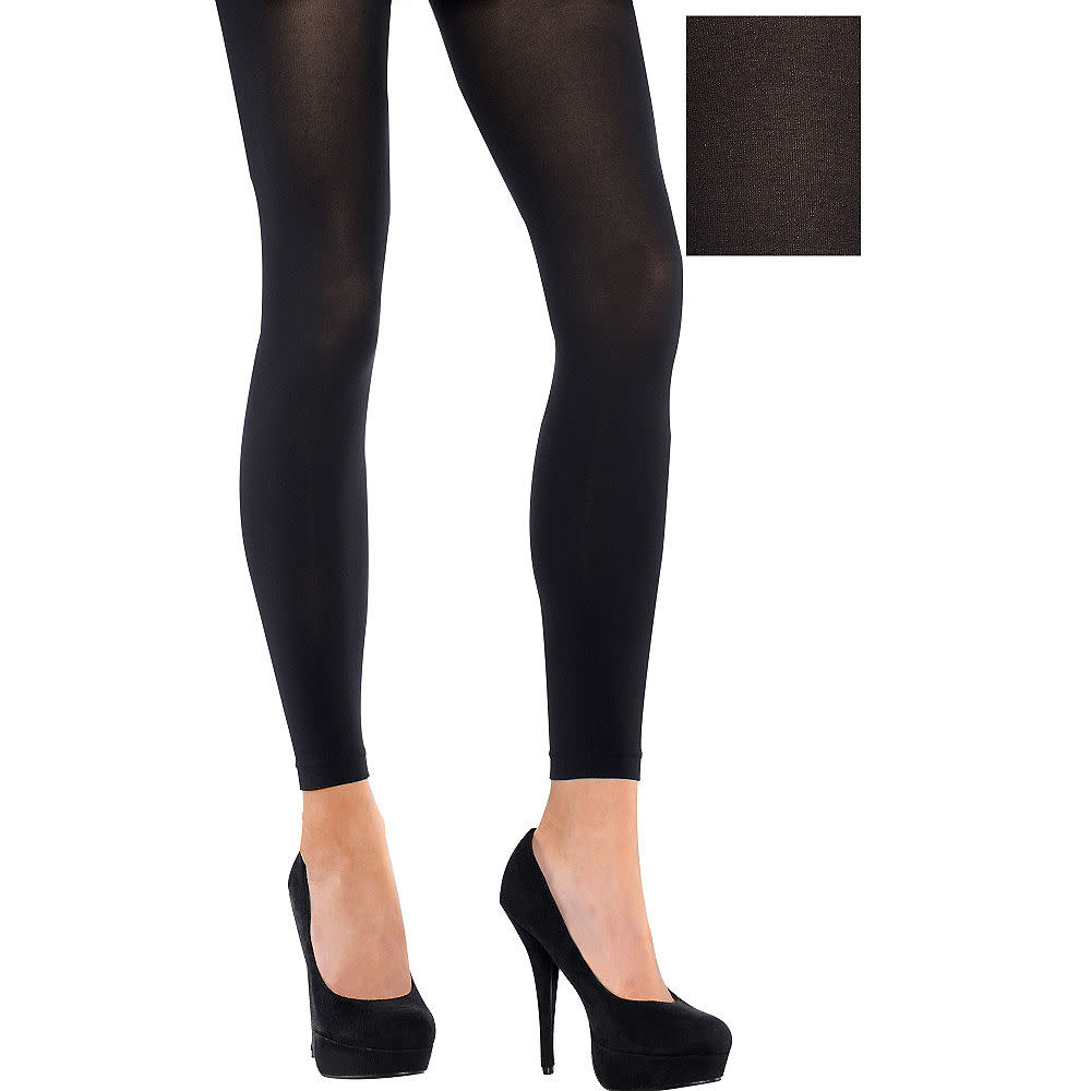 Black Footless Tights Small-Medium