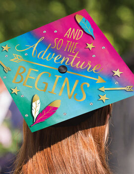 And So the Adventure Begins Grad Cap Decorating Kit