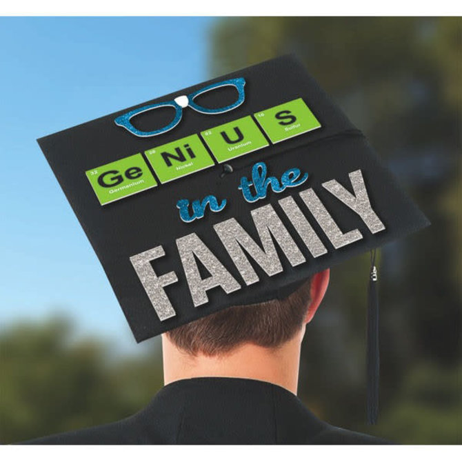 Genius in the Family Grad Cap Decorating Kit