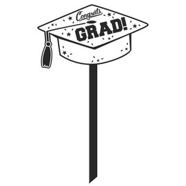 Lawn Sign Grad - White