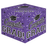 Purple Graduation Card Holder Box- Congrats Grad
