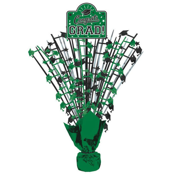 Grad Large Spray Centerpiece w/ Printed Add-On - Green 18"