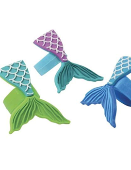 Mermaid Tail Rubber Rings, 12ct