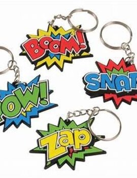 Superhero Keychains, 12ct