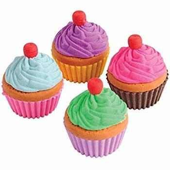 Cupcake Erasers, 12ct