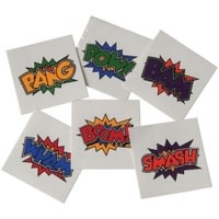 Superhero Tattoos, 144ct
