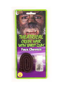 Dark Brown Hair and Spirit Gum