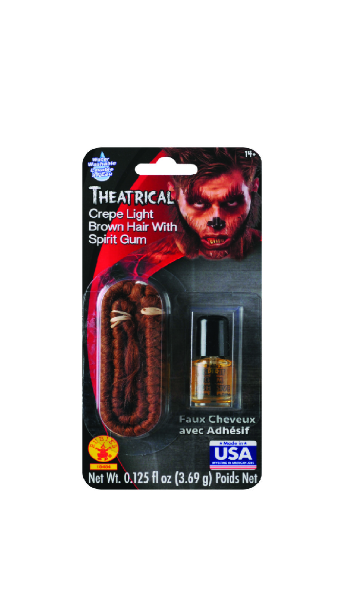 Light Brown Hair and Spirit Gum